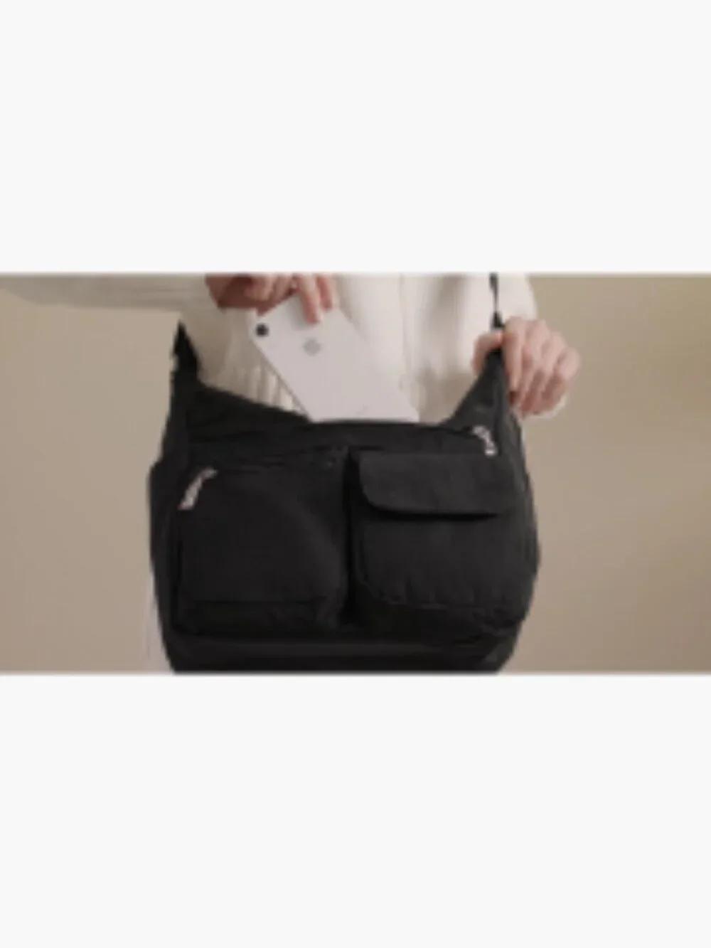 Baggallini Everywhere Bagg Crossbody Hobo Lightweight Water-Resistant Nylon